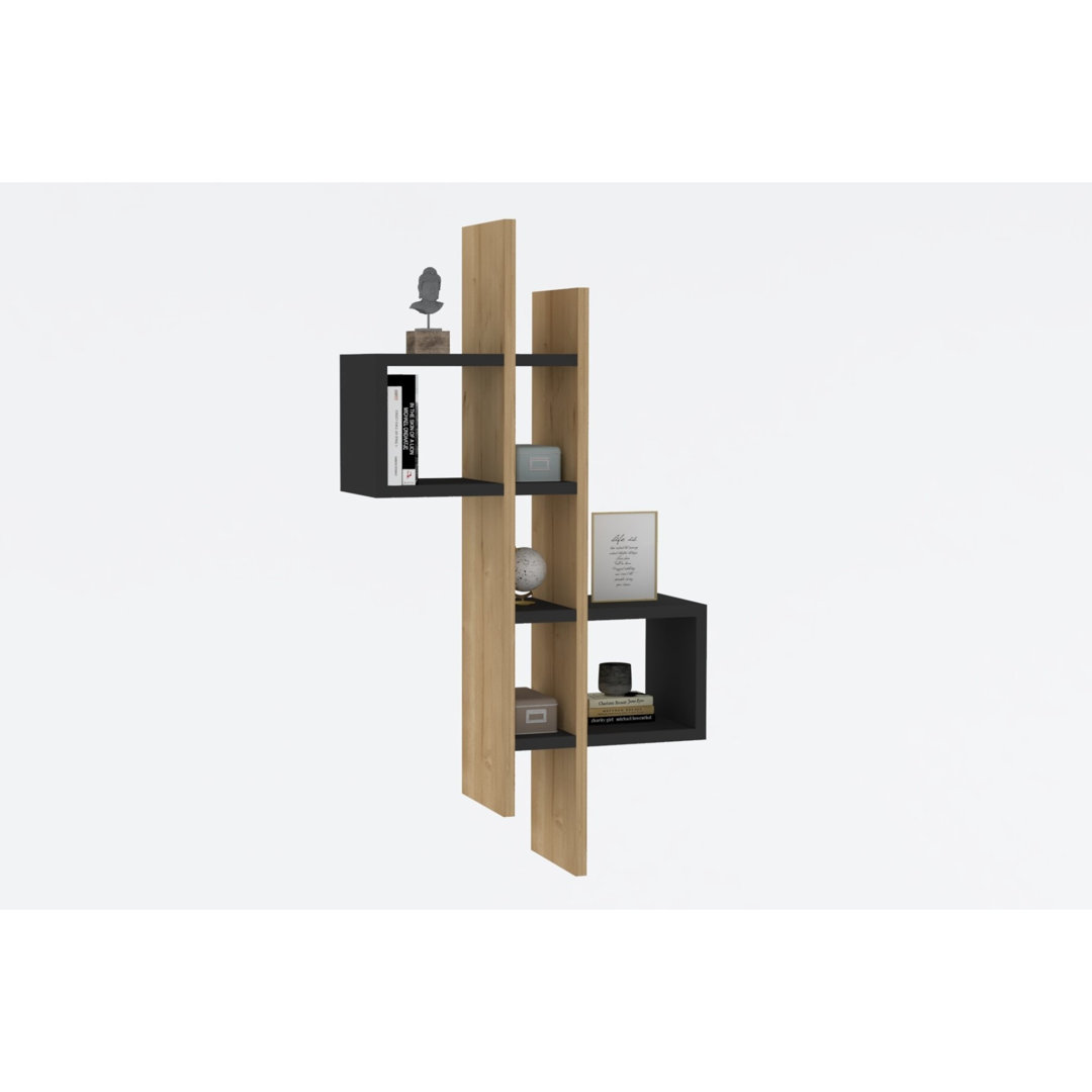 Modern Wall Shelf, 21.2 x 42.5 x 7.7 inches | 100% Melamine Coated Particle Board, 