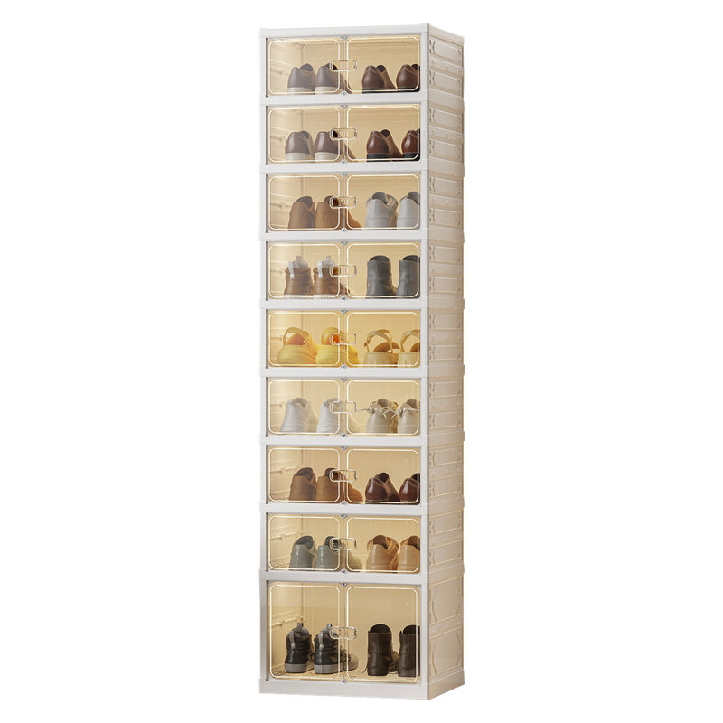 18 Pair Stackable Shoe Storage Cabinet
