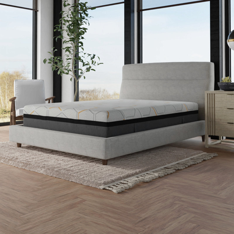 14" Hybrid Copper Gel Cooling Memory Foam Mattress With Edge Support And Air Ridge Foam, Twin