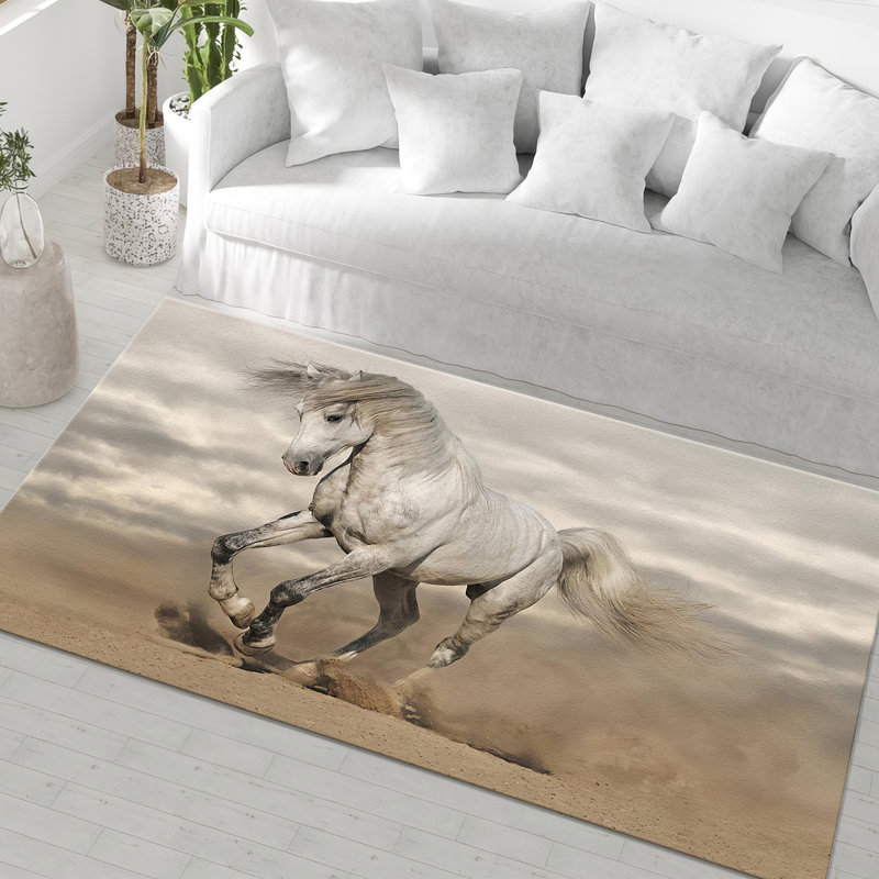 Stylish Non-Woven Soft Printed Rug with Intricate Floral Pattern for an Elegant Home Decor Enhancement, Runner 2'8" x 9'2"
