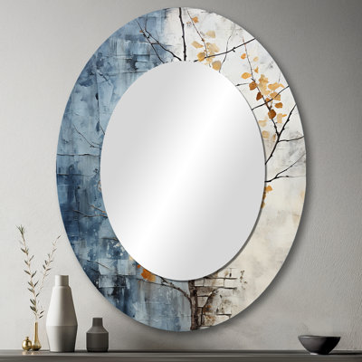 Miroir mural Minimalist Granite Grape Leaves I - Tropical