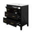 Meuble-lavabo autoportant de 30 po avec lavabo en céramique, armoire de rangement moderne avec 3 tiroirs-932722846