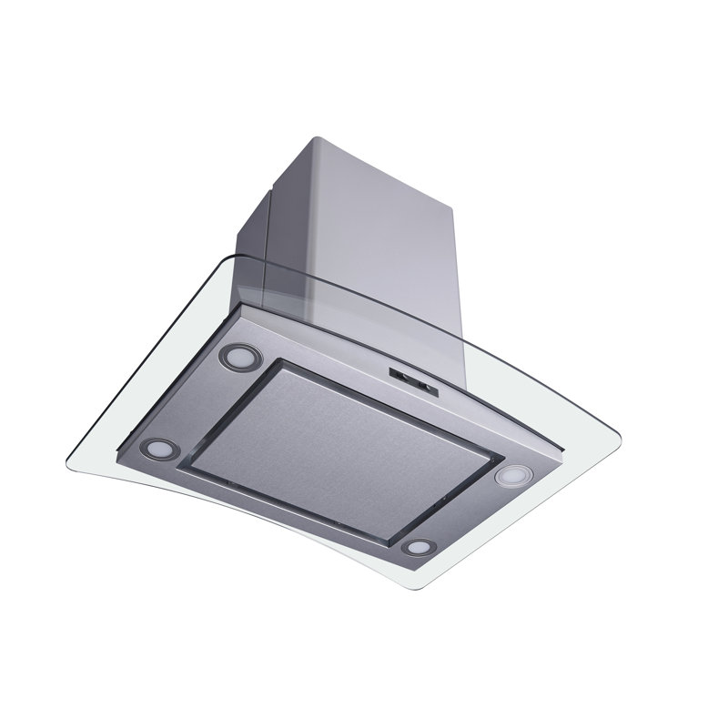  Hotte pour îlot de cuisine convertible 36 po en acier inoxydable