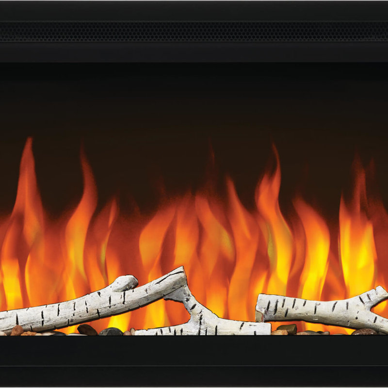 Birch Log Set With Rocks For Entice 50, 3" H x 58" W x 1.5" D
