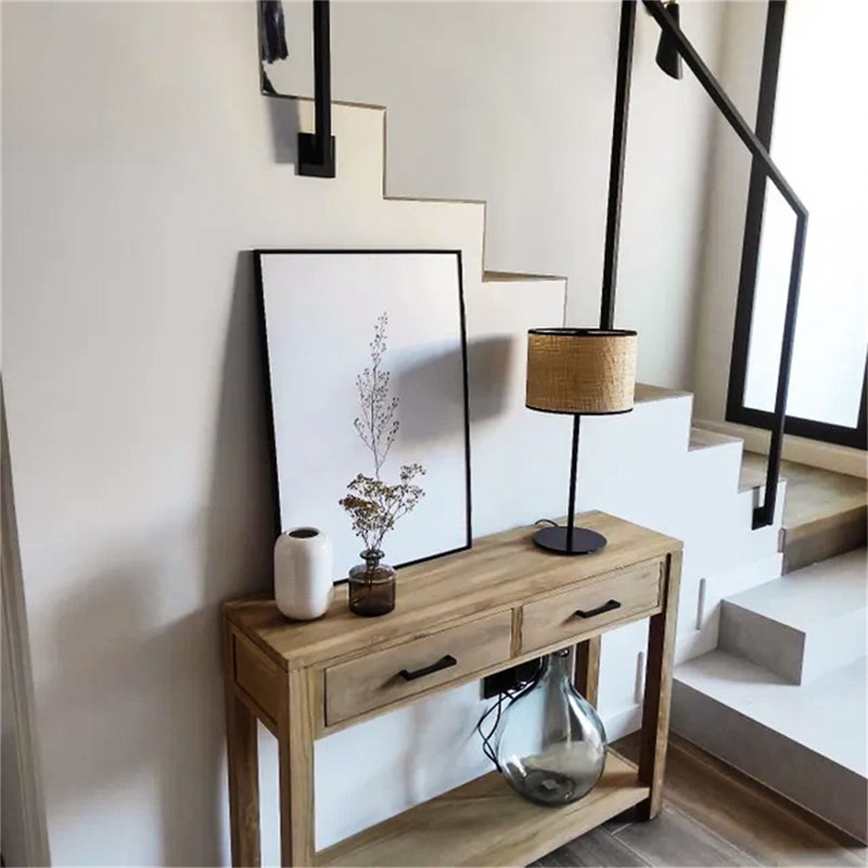 Loeffler 110cm Solid Wood Console Table