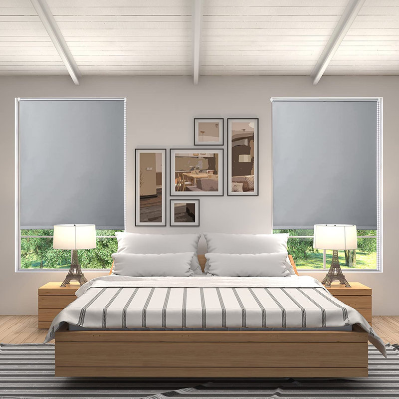 Blackout Roller Blind, 160cm L x 120cm W, Grey