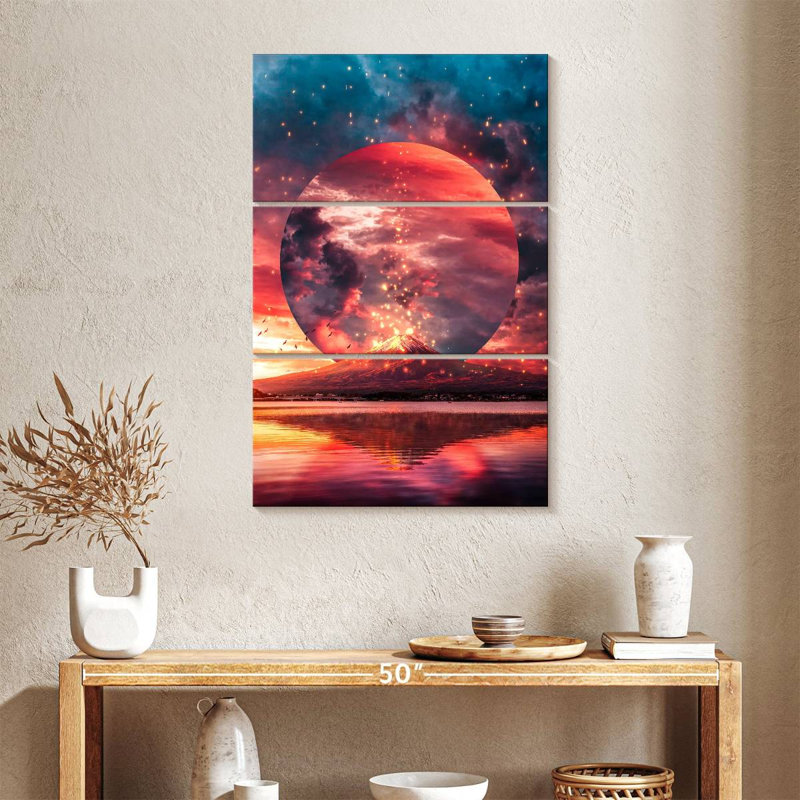 Volcan Alvord - ciel flamboyant, H 38 po x l 24 po