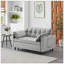 Canapé futon moderne en velours avec dossier inclinable, coussins décoratifs, poches et couchette convertible pour le salon
