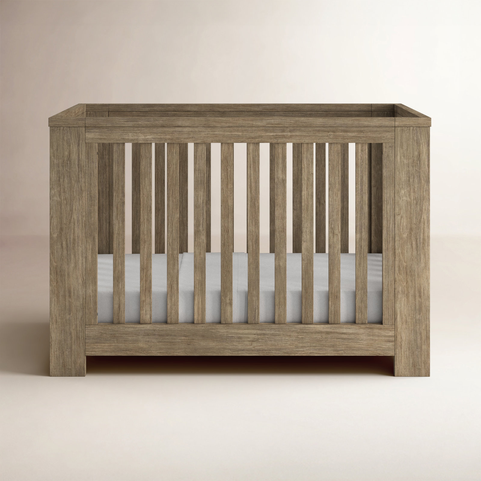Albie Pine Convertible Crib, Sandstone
