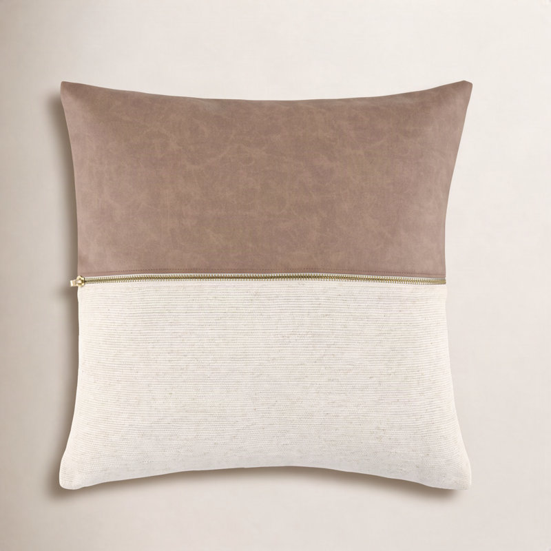 Coussin décoratif Galey Alix X Livabliss San Marco, H 20 po x l 20 po, polyester, Tanné
