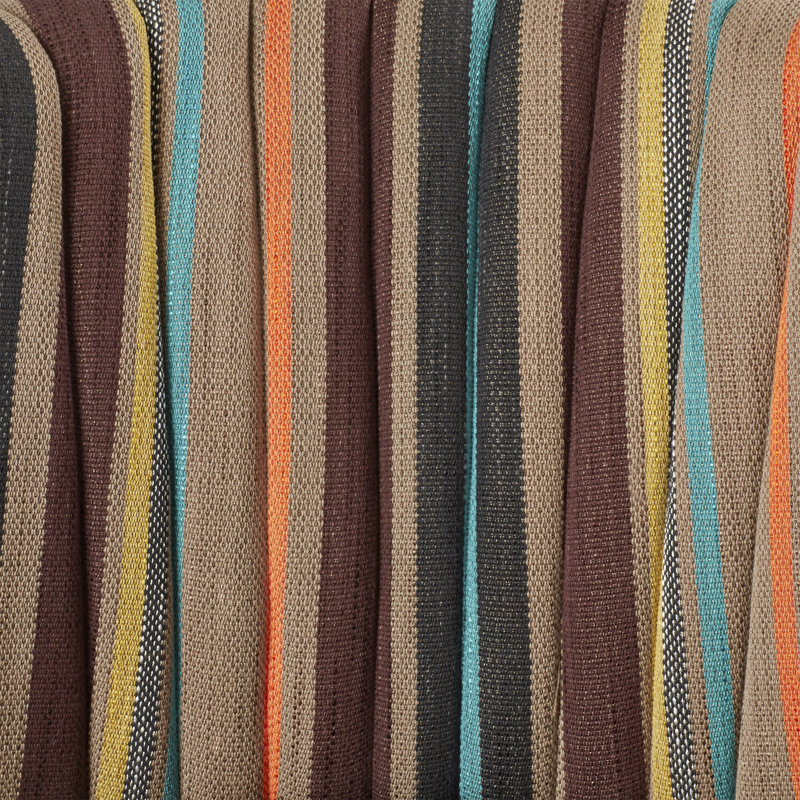 Upholstered Slipper Chair, Multi Striped