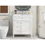 Meuble-lavabo simple avec plateau en résine 30,22 po Cleatus-105345729