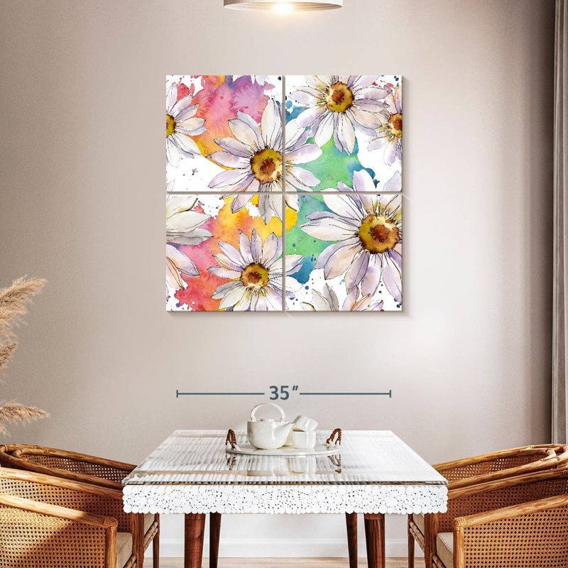 Harnek Color Splash Daisies, 38" H x 38" W