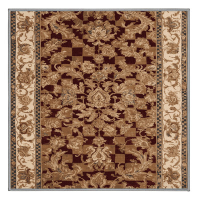 Machine Washable French Brown Area Rug