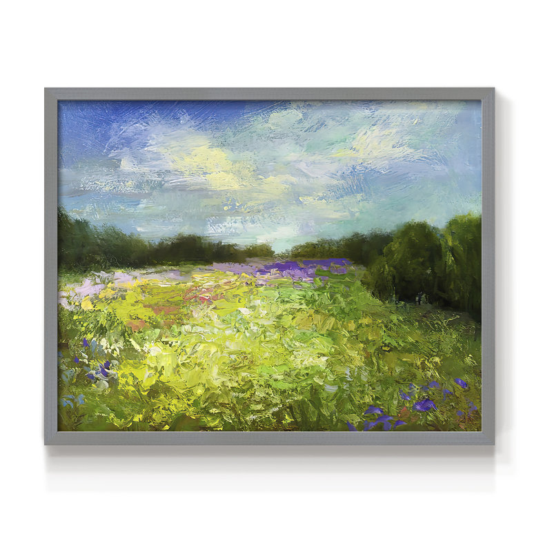 If I Had a Flower -Framed Print - Restickable, 16" H x 20" W, Gray