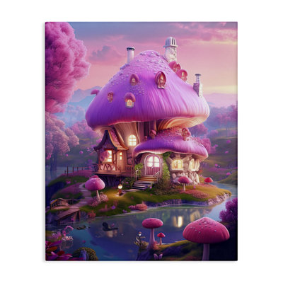 "Forest Forest champignon", art mural sur toile par Sasha