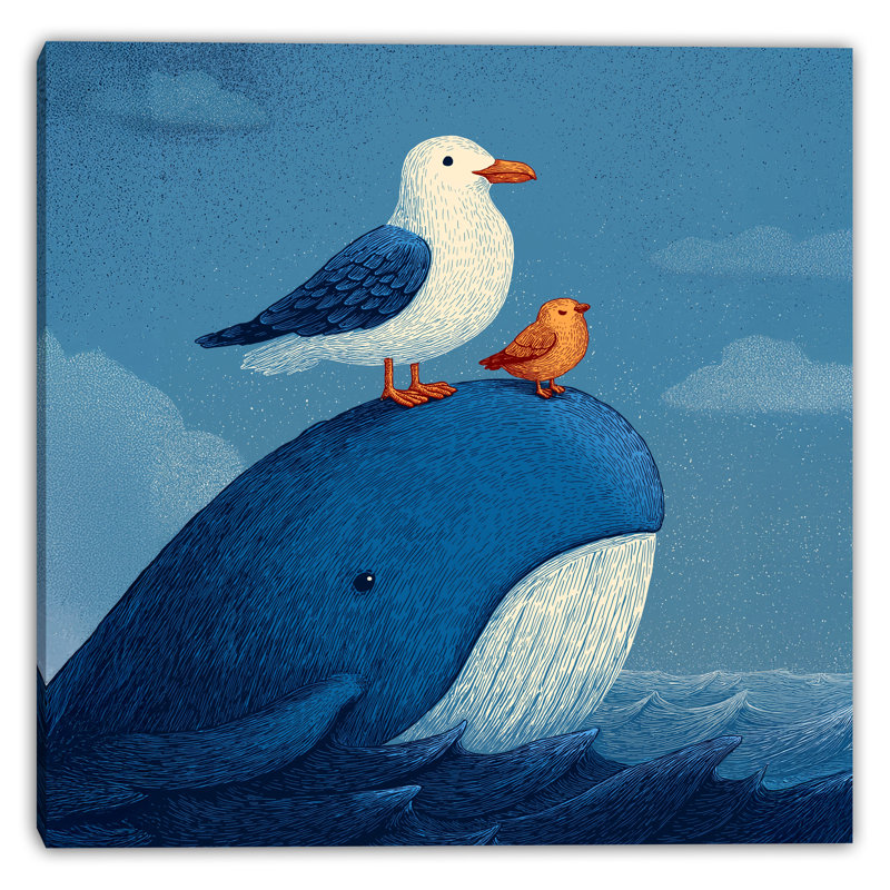 «Whale Watchers», art mural sur toile tendue