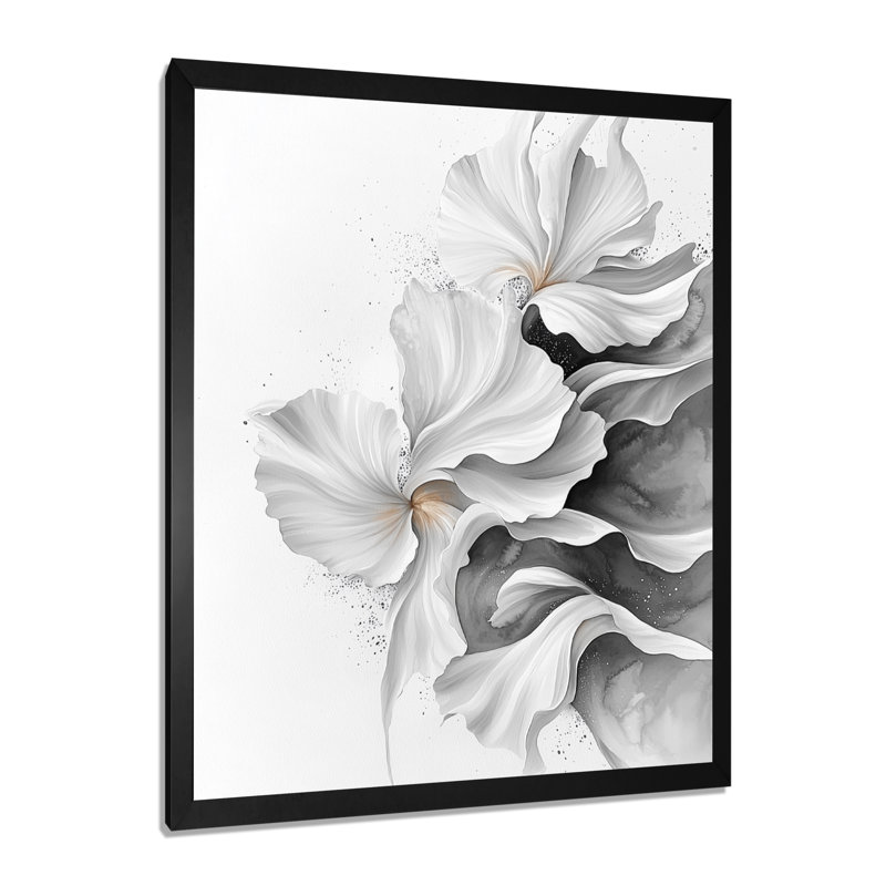 Imelda - impressions sur toile abstraites, Noir, H 20 po x l 12 po, Reproduction encadrée d'une seule photo