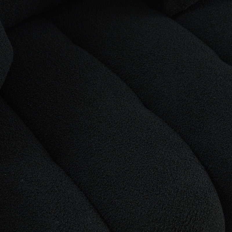 Jittender Upholstered Sofa, Black Chenille, 32" H x 82" W x 36" D