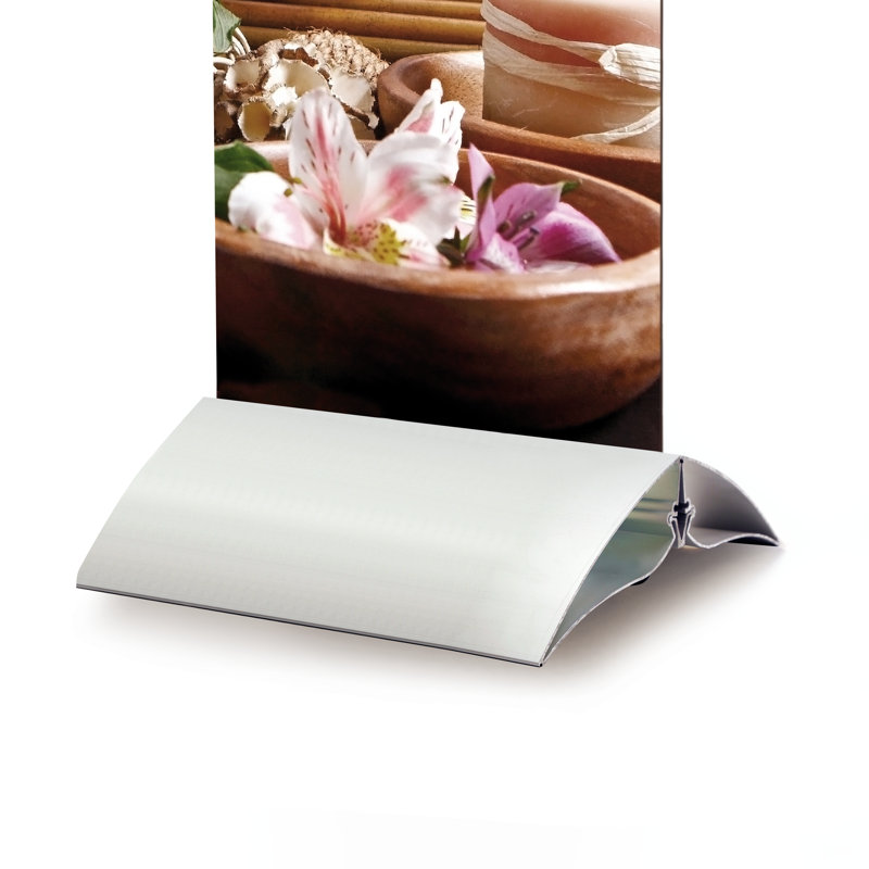 Porte-affiche Unico Base, porte-affiche autoportant en aluminium, 12"