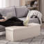 Banc de rangement en similicuir