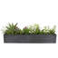 Plantes grasses artificielles mélangées de 23 po dans un pot à fleurs rectangulaire