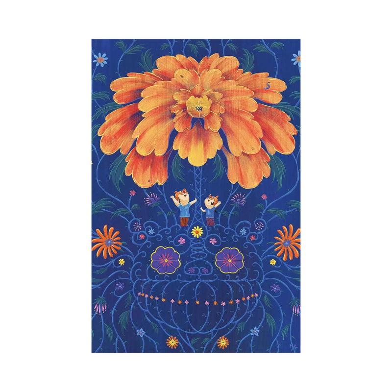 Tigers Flower by Martin Hsu - Single Picture Frame Rectangle Print on Canvas, 101.6 cm H x 66.04 cm W x 1.91 cm D