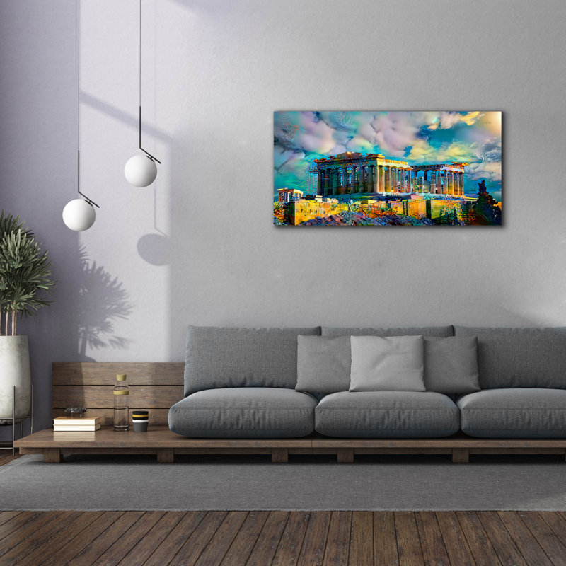  «Grèce Athènes Parthénon 2023» par Pierre Gavidia, art mural sur toile, 60 po x 30 po, H 30 po x l 60 po