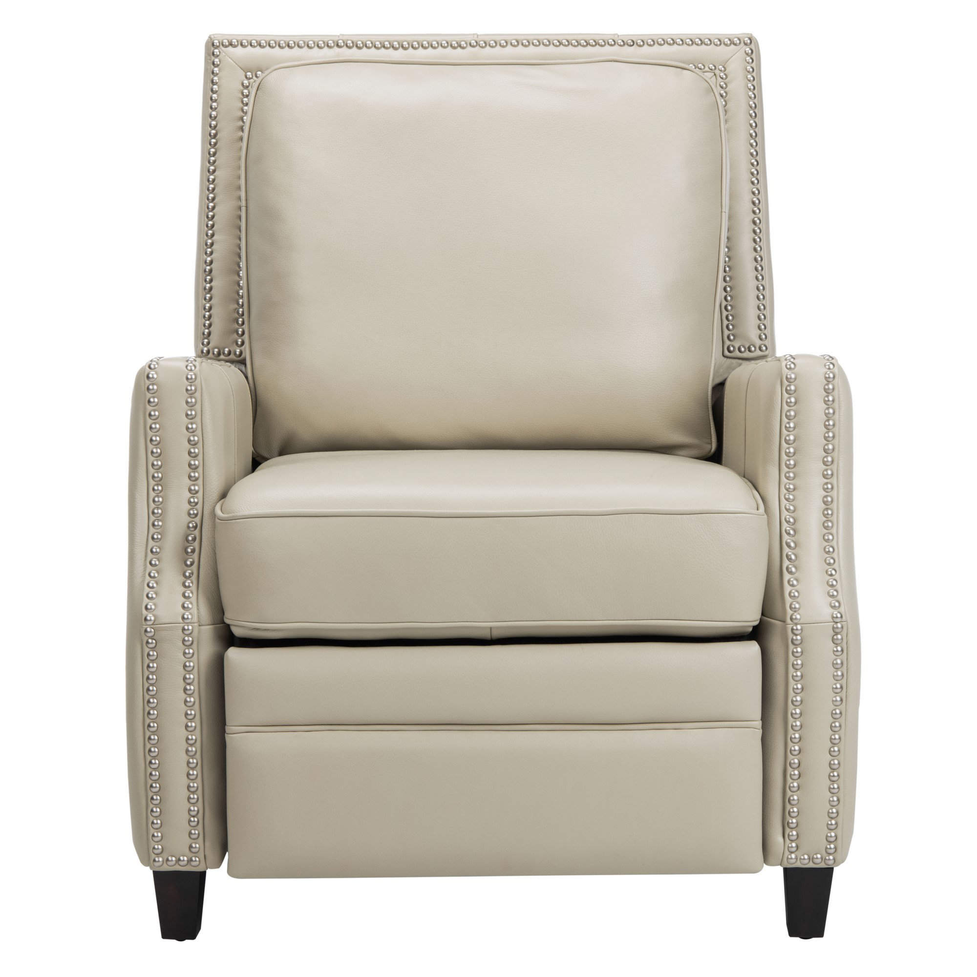 Lavanda Genuine Leather Recliner, Cream Genuine Leather