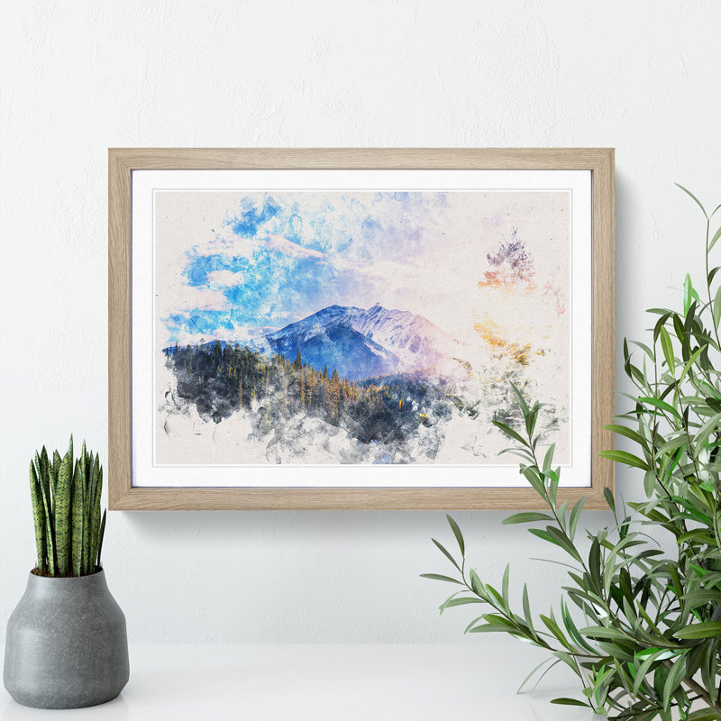 Sunlight over Canada - Picture Frame Graphic Art Print, Oak Framed, 62cm H x 87cm W x 2cm D