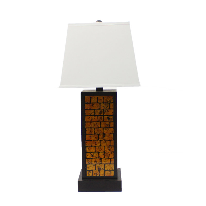 Lampe de table 30,75 po Annaline, Jaune, Blanc