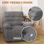 Fauteuil inclinable en lin de 34 po avec massage et chauffage