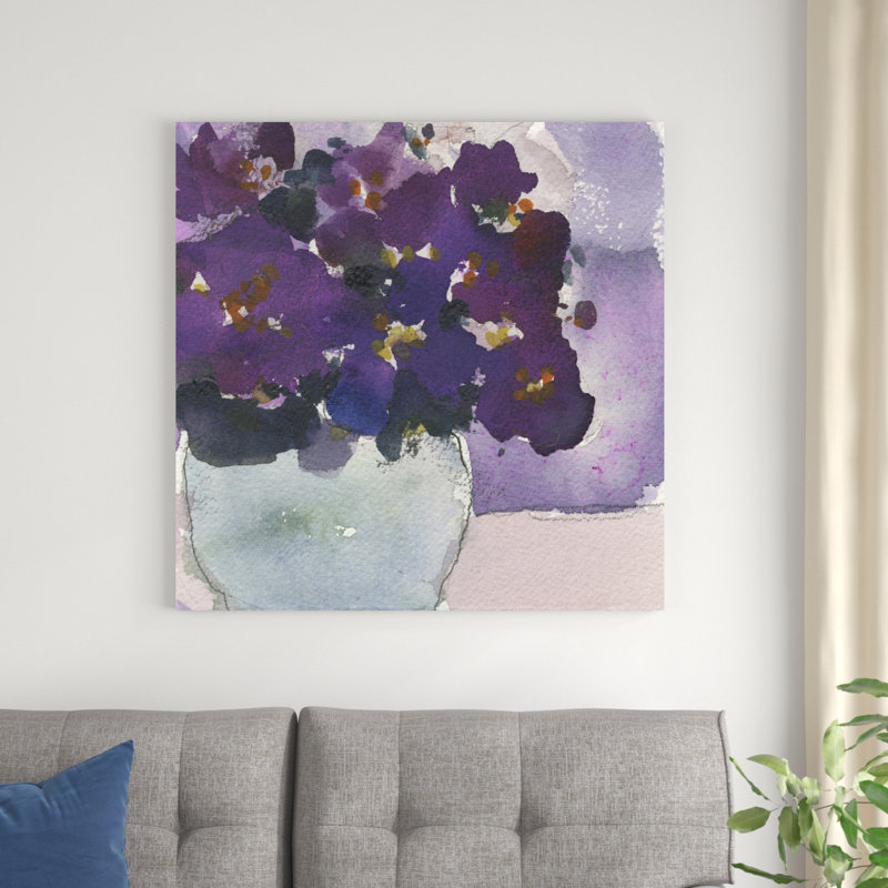 Violet africain II, H 36 po x l 36 po