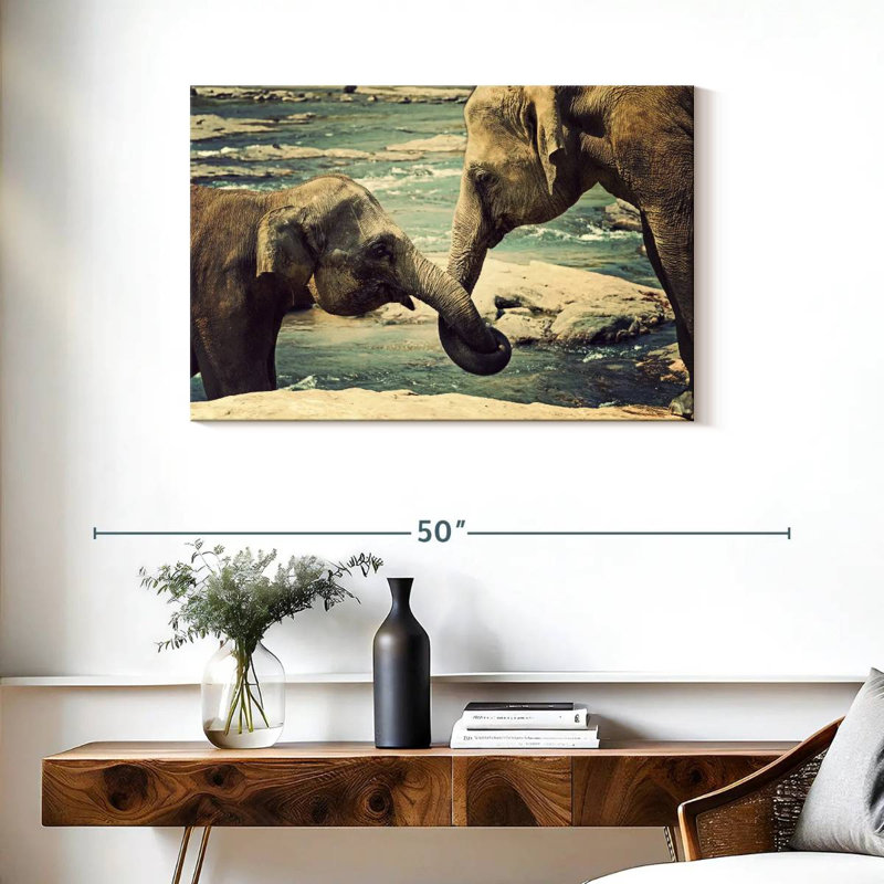 Brampt Asian Elephants, 24" H x 36" W