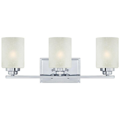 Éclairage pour meuble-lavabo en chrome 3 lumières Debbi