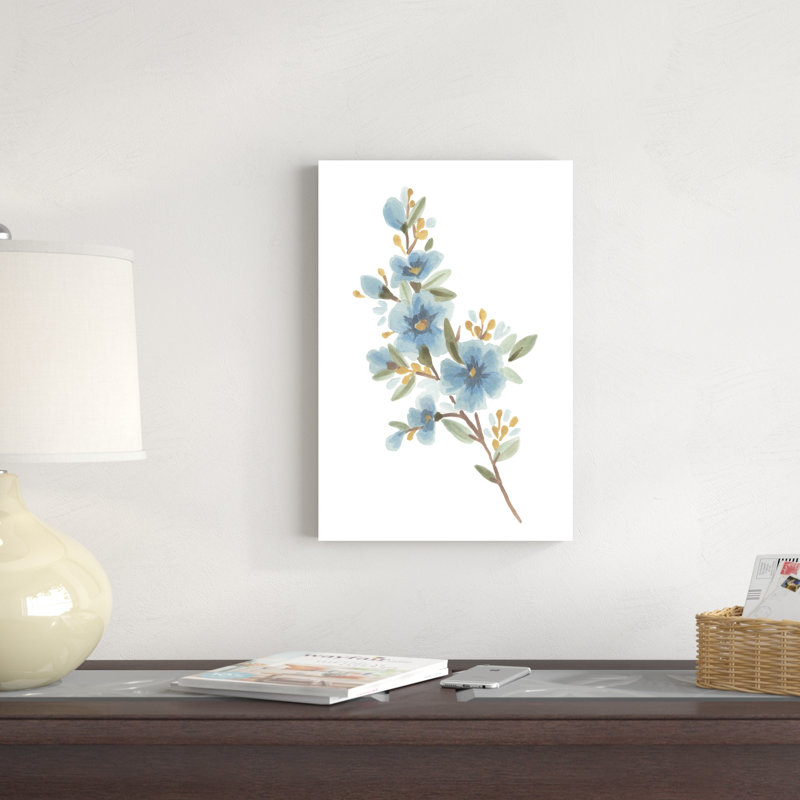 Branche de fleurs sauvages I, H 18 po x l 12 po x P 1,25 po
