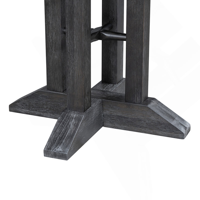 Ensemble de salle à manger 5 pièces avec table ronde et 4 chaises rembourrées pour la cuisine et la salle à manger, Noir