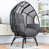 Coussin gris / cadre noir est en rupture de stock