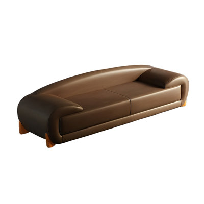 Banc rembourré en cuir véritable Nevaehmarie