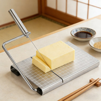 Trancheuse à fromage réglable, coupe-fil en acier inoxydable avec contrôle de tension pour fromage à pâte molle et dure