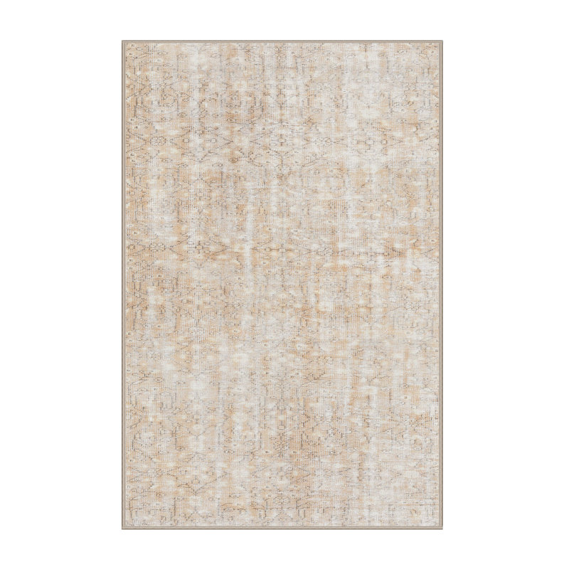 Tapis floral brun / gris Floral, Rectangle 3 pi x 5 pi