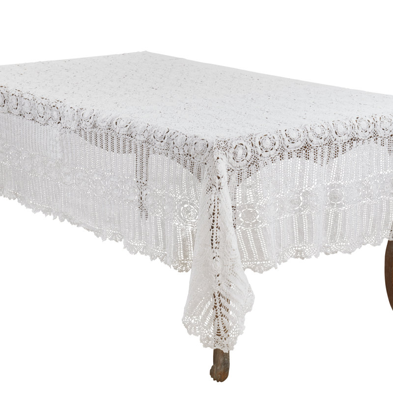 Cavaillon Tablecloth, 108" L x 72" W, White