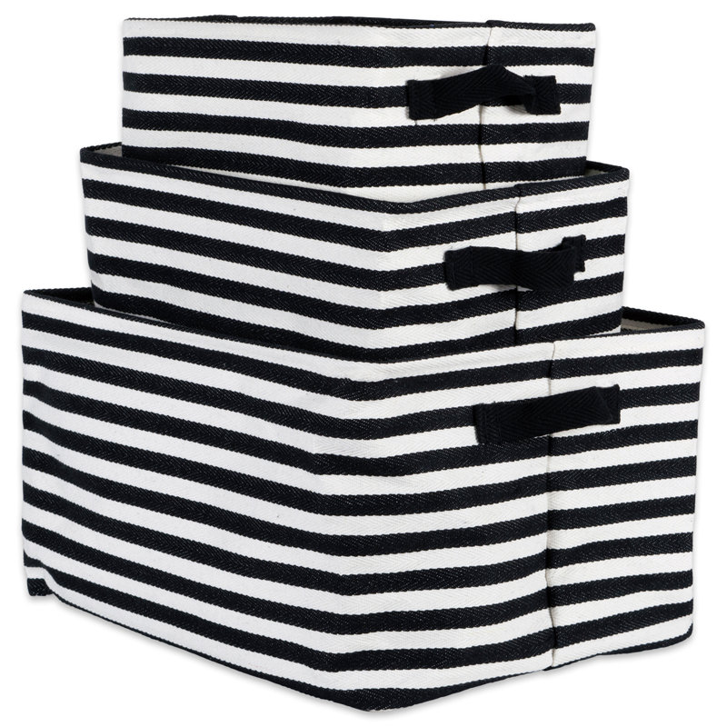 Heuer Laundry Set with Handles, Black