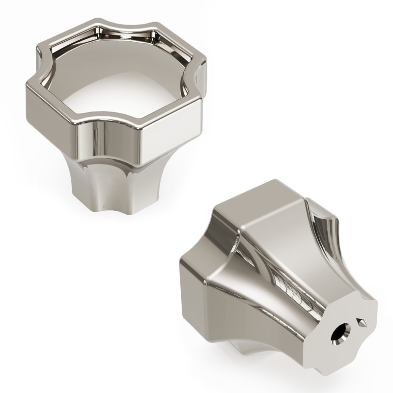 Monarch Collection Knob - 1-1/4" x 1-1/4 " Cabinet Knob - Transitional Hardware for Drawers & Cabinets, Polished Nickel