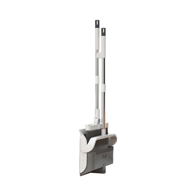 broom dustpan Brooms And Dustpan Set  Double-layer Scraper  Foldable Dustpan Non-stick Hair Dustpan Sweeping Brooms 180-degree Rotatable Brooms For Vertical Storage