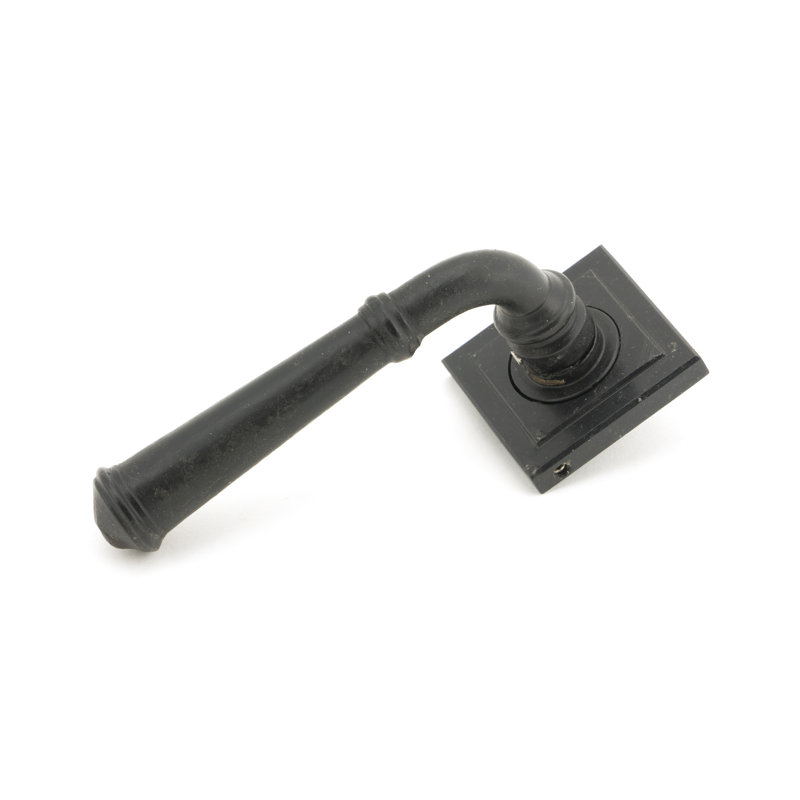Regency Lever on Rose Set (Square) - Unsprung, External Beeswax