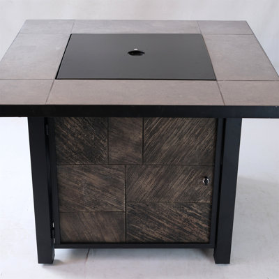 50000 BTU, CSA Certification Square  Gas Fire Table ,Contain 5 Kg Lava Stone And Rainproof Cover