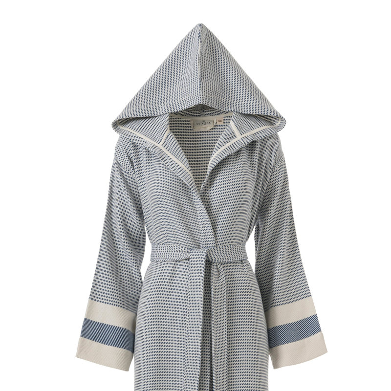 Peignoir Pixel, Denim Blue - S/M