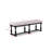 Rustic Traditional Dining Set Rectangle Table Fabric Upholstered Bench Tufted Nailhead Trim Chairs 6Pc Set
