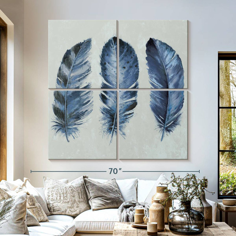 Kerner Indigo Blue Feathers II